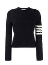diagonal pullover knit top navy - THOM BROWNE - BALAAN 1