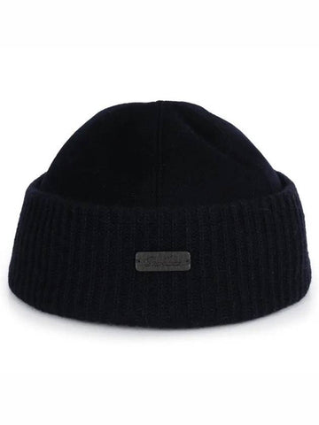 Logo Patch Cashmere Beanie Navy - LORO PIANA - BALAAN 1