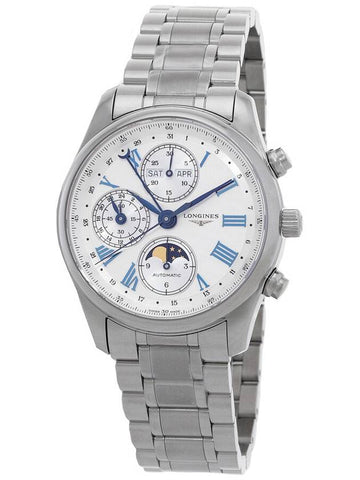 Longines The Longines Master Collection Chronograph GMT Automatic Moon Phase Silver Dial Unisex Watch L2.673.4.71.6 - LONGINES - BALAAN 1