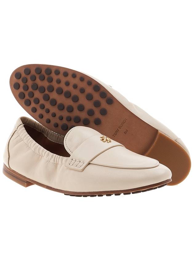 Ballet Double T Napa Leather Loafers New Cream - TORY BURCH - BALAAN 6