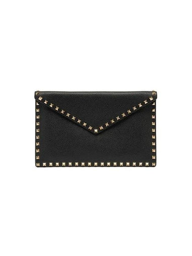 Valentino 5W2P0P56 VSH 0NO P0P56 Rockstud Clutch Bag - RED VALENTINO - BALAAN 1