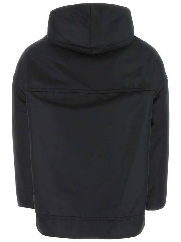 Studded Nylon Hoodie Black - VALENTINO - BALAAN 3