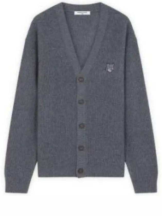 cardigan NM00501KT1093 H131 MEDIUM GRAY MELANGE - MAISON KITSUNE - BALAAN 2