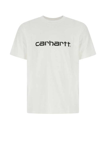 Script Short Sleeve T-Shirt White - CARHARTT WIP - BALAAN 1