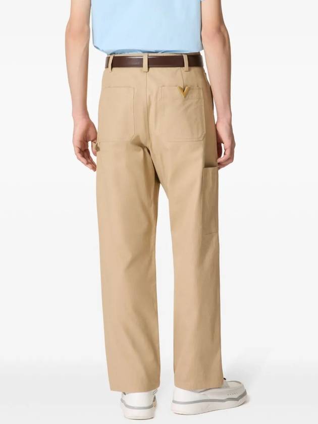 Valentino Garavani Trousers Beige - VALENTINO - BALAAN 4