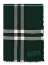 Check Print Wool Scarf Green - BURBERRY - BALAAN 3