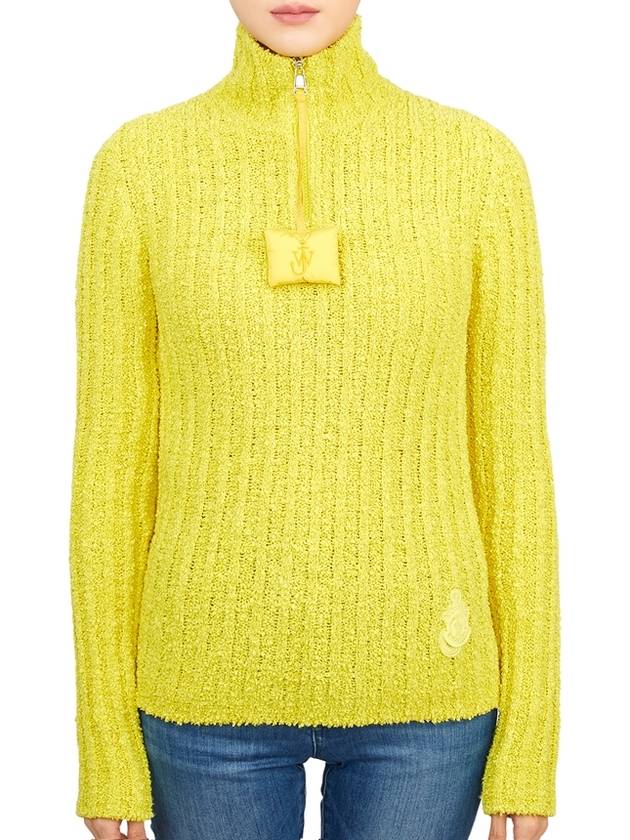 Half Zip-Up Knit Top Yellow - MONCLER - BALAAN 2