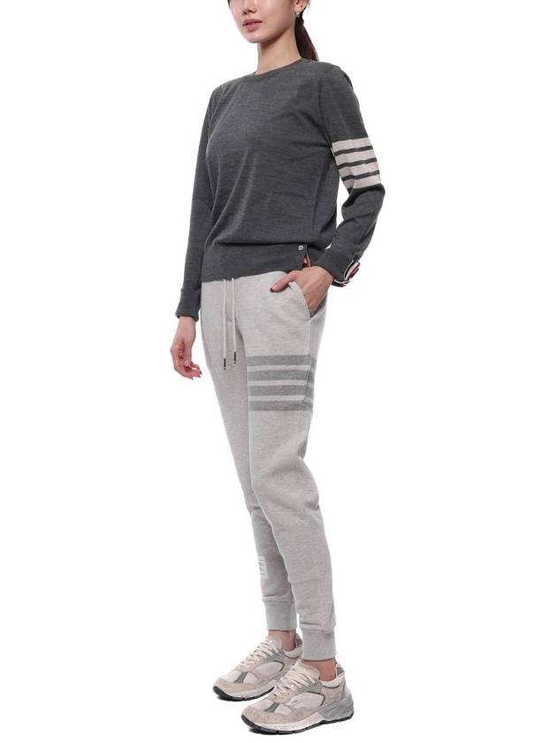 4-Bar Merino Jumper Wool Knit Top Grey - THOM BROWNE - BALAAN 5