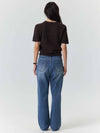 Sage straight denim pants - CLAIR DE SAGE - BALAAN 3