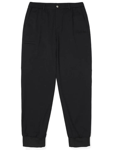 Basic brushed jogger pants BLACK MAN - MALBON GOLF - BALAAN 1