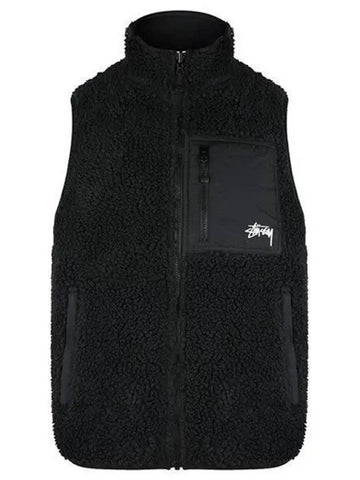 118528 BLACK Reversible Sherpa Vest　 998477 - STUSSY - BALAAN 1