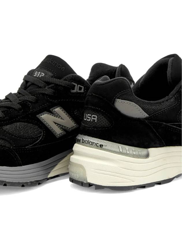 992 USA Suede Low Top Sneakers Black - NEW BALANCE - BALAAN 5