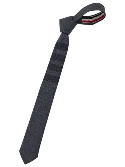 Men's 4 Bar Point Tie Grey - THOM BROWNE - BALAAN 2