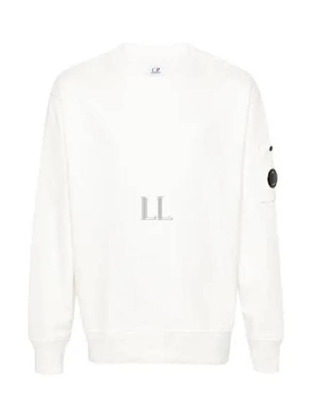 Cotton Diagonal Fleece Lens Sweatshirt White - CP COMPANY - BALAAN 2