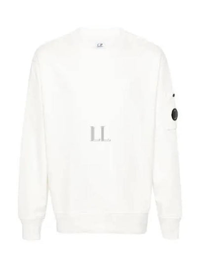 Cotton Diagonal Fleece Lens Sweatshirt White - CP COMPANY - BALAAN 2