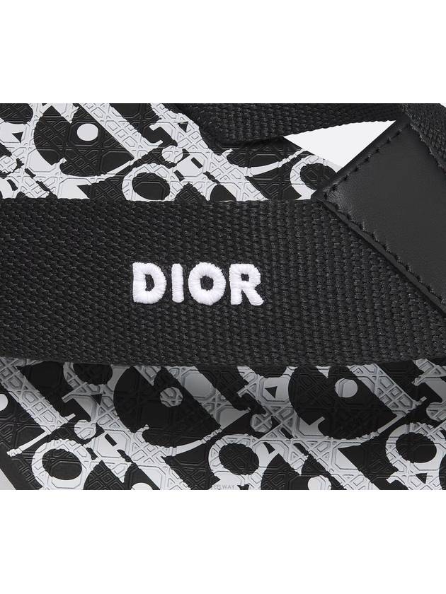 Dior Alpha Thong Sandals Black Technical Fabric - DIOR - BALAAN 3