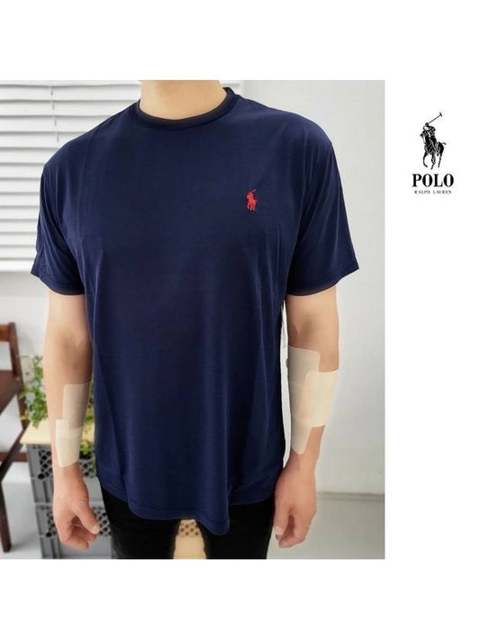 Polo short sleeve t shirt round summer performance jersey navy - POLO RALPH LAUREN - BALAAN 1