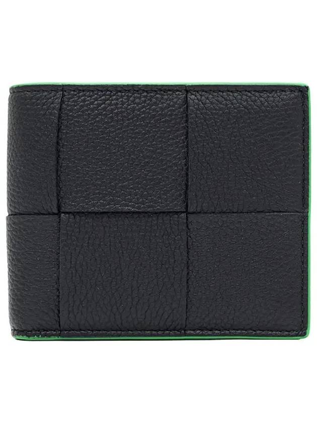 Cassette Bifold Half Wallet Parakeet Black - BOTTEGA VENETA - BALAAN 2