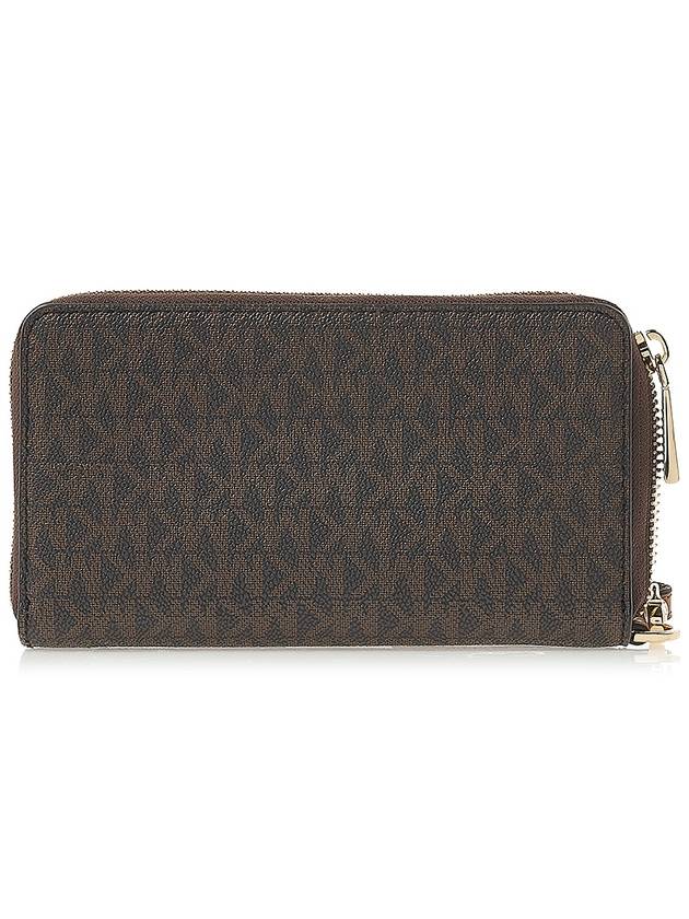 Large Logo Smartphone Wristlet Long Wallet Brown - MICHAEL KORS - BALAAN 4