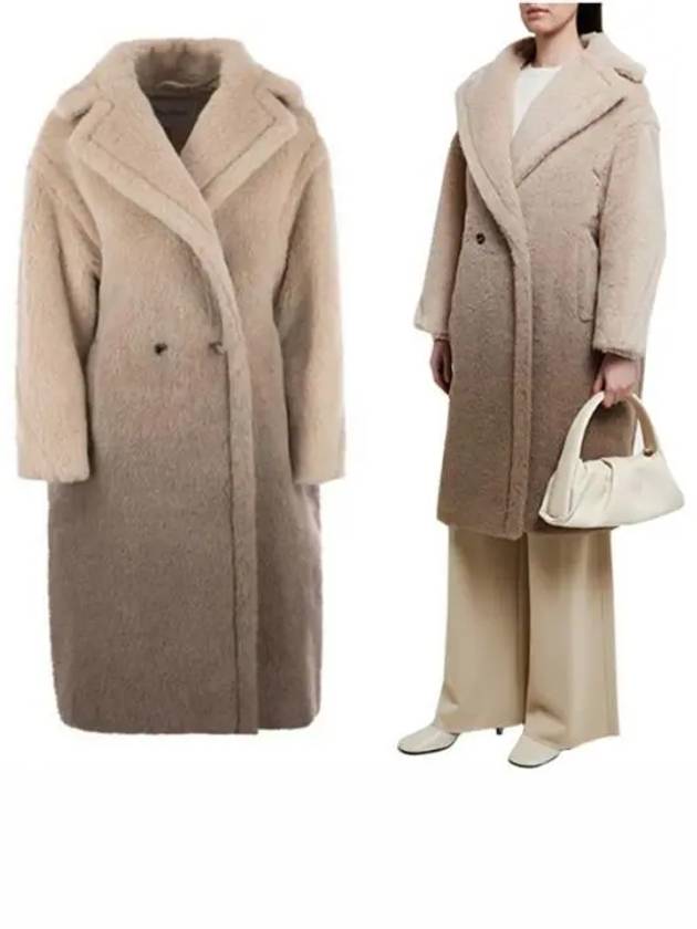 Gatto Gradient Teddy Double Coat Beige - MAX MARA - BALAAN 2