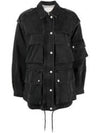 Taho Jumper Denim Jacket Faded Black - ISABEL MARANT - BALAAN 2