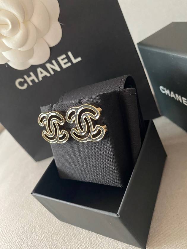 CC Logo EarringsBlack Gold Earrings ABD873 - CHANEL - BALAAN 3