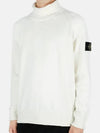 Logo Wappen Patch Cotton Turtleneck Ivory - STONE ISLAND - BALAAN 1