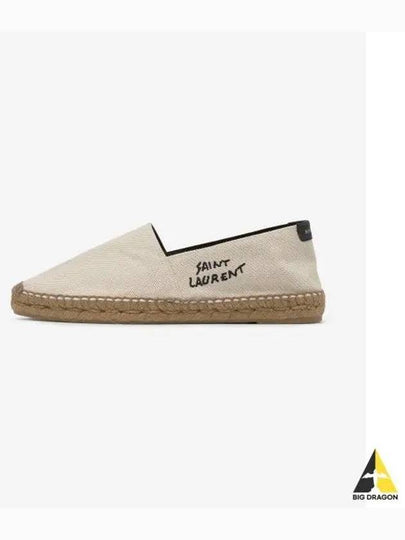 Logo Monogram Espadrilles Beige - SAINT LAURENT - BALAAN 2