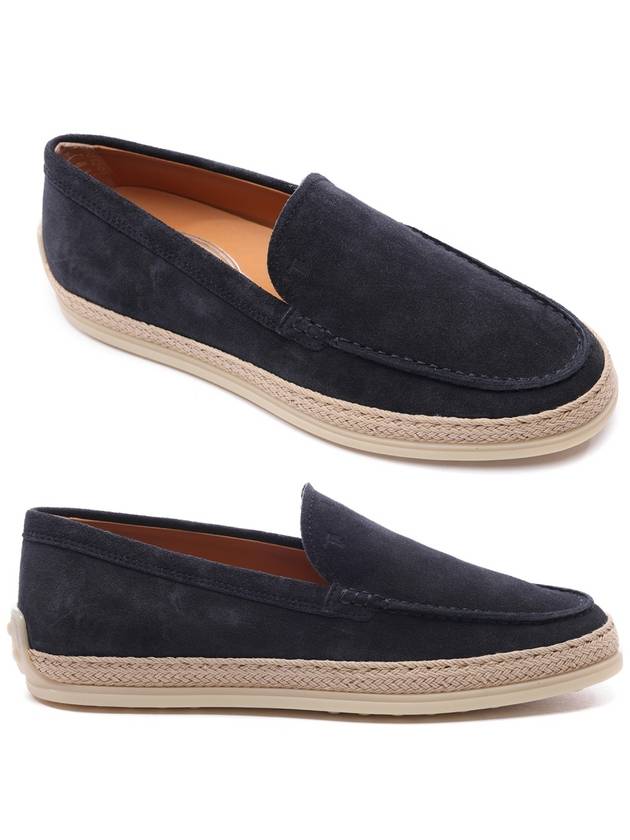 Logo Suede Loafers Black - TOD'S - BALAAN 3