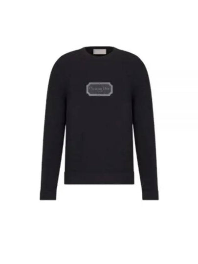 Couture Embroidered Cashmere Jersey Knit Top Black - DIOR - BALAAN 2