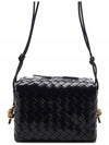 Intrecciato Small Leather Shoulder Bag Black - BOTTEGA VENETA - BALAAN 5