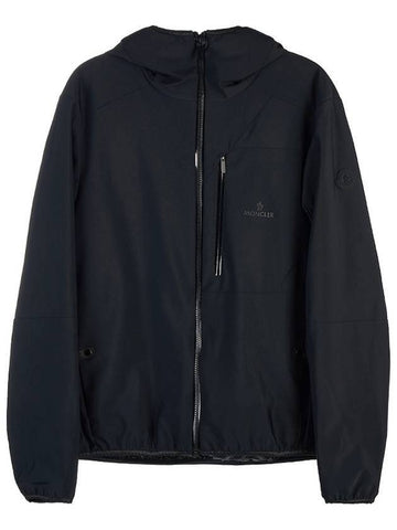 Kyoto softshell down hooded jacket black - MONCLER - BALAAN.