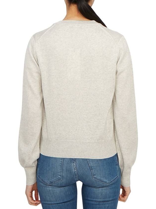 Bold Fox Head Patch Regular Cardigan Grey - MAISON KITSUNE - BALAAN 5