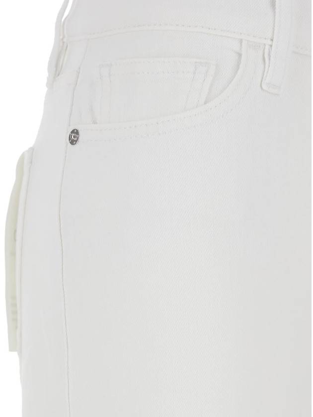 'Le Slim Palazzo' White Five Pocket Pants In Cotton Woman - FRAME - BALAAN 3