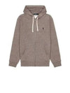 Classic Embroidered Logo Zip Up Hoodie Grey - POLO RALPH LAUREN - BALAAN 2