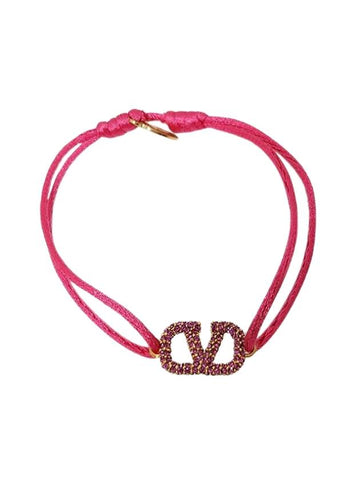 V Logo Garavani Bracelet Pink - VALENTINO - BALAAN 1