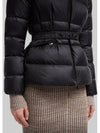 Women's BOED Fur Hooded Down Short Padded Jacket Black - MONCLER - BALAAN 6