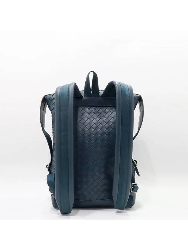 653118 Blue green color hydrology intrecciato backpack - BOTTEGA VENETA - BALAAN 4