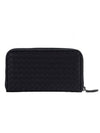 Zip-Up Around Leather Long Wallet Navy - BOTTEGA VENETA - BALAAN 1