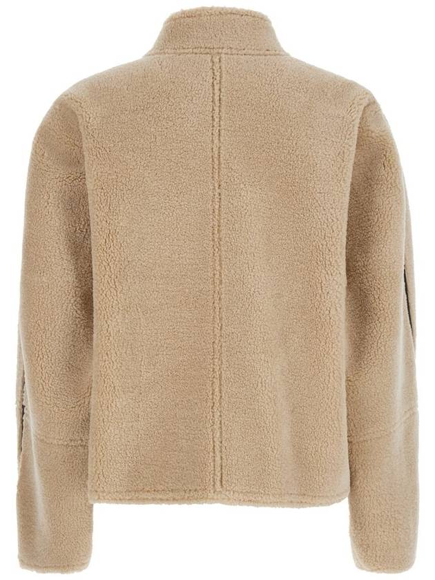 Beige Cropped Reversible Coat In Ecofur Woman - LOW CLASSIC - BALAAN 2