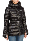 Women s goose down padded jacket Pigna belted hoodie VDDJ25235 BKS - DUVETICA - BALAAN 5