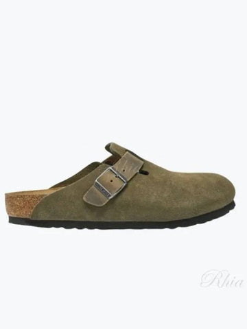 Boston Mixed Denim Slippers Thyme - BIRKENSTOCK - BALAAN 1