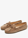 Gommino Suede Driving Shoes Beige - TOD'S - BALAAN 4