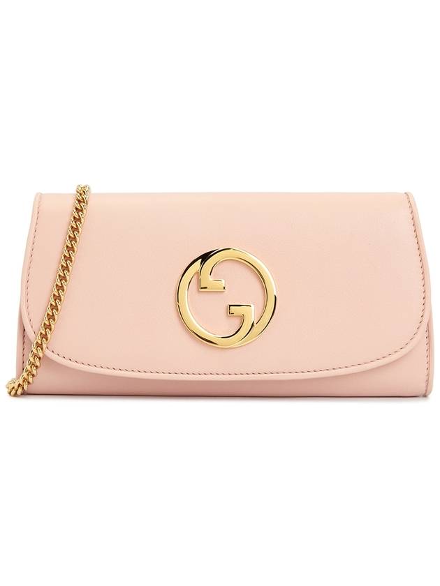 Women's Blondie Continental Chain Leather Long Wallet Pink - GUCCI - BALAAN 2