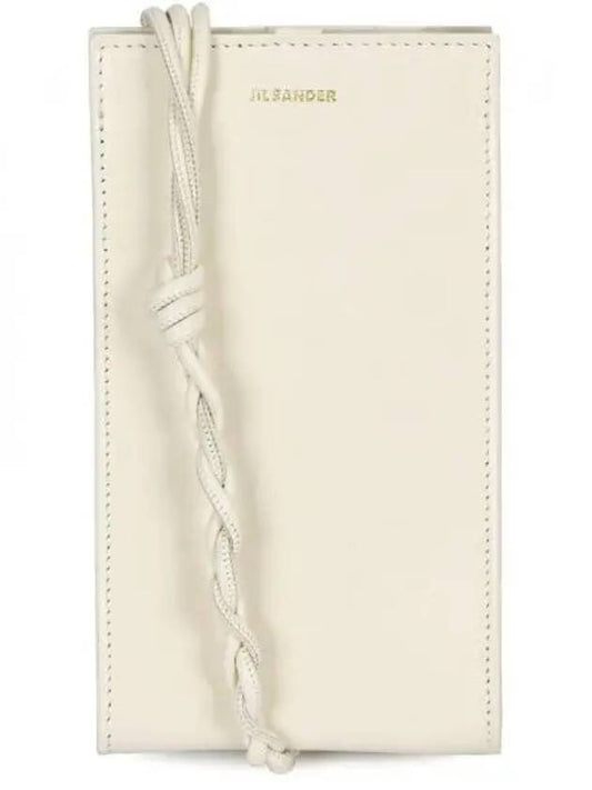 Logo Tangle Phone Holder Leather Cross Bag White - JIL SANDER - BALAAN 2