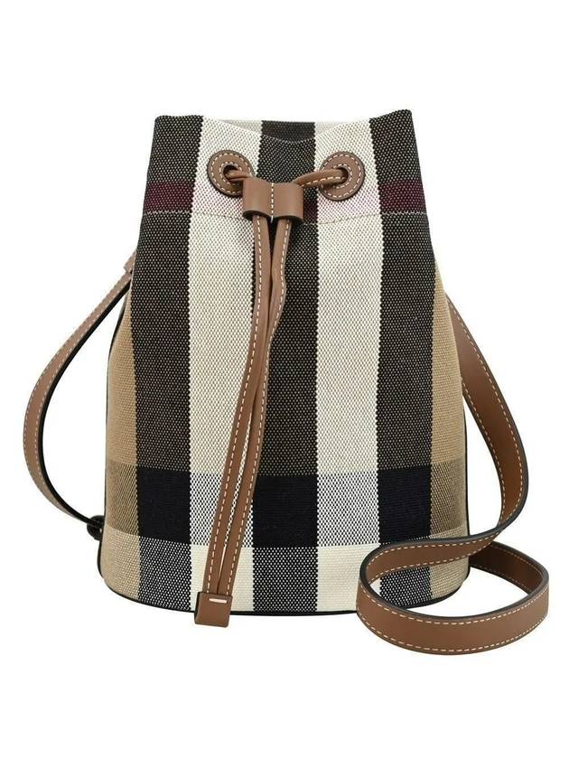 Checked canvas small bucket bag 80840451 - BURBERRY - BALAAN 2