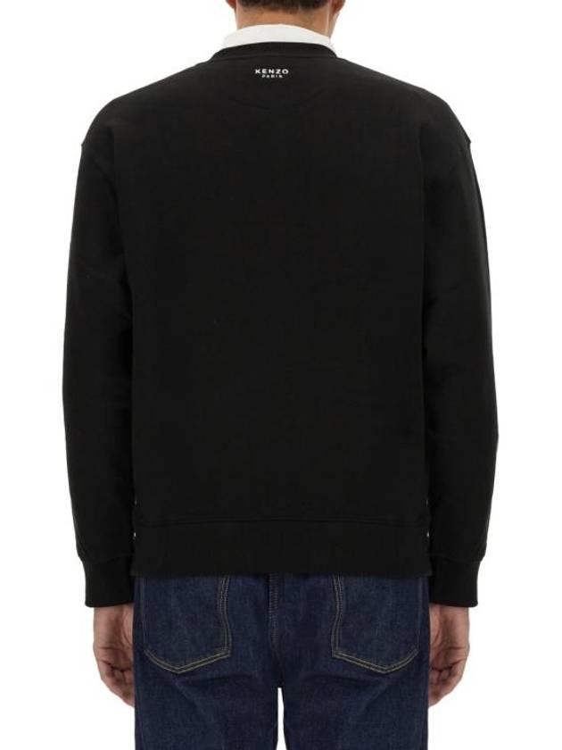 Lucky Tiger Embroidered Sweatshirt Black - KENZO - BALAAN 4