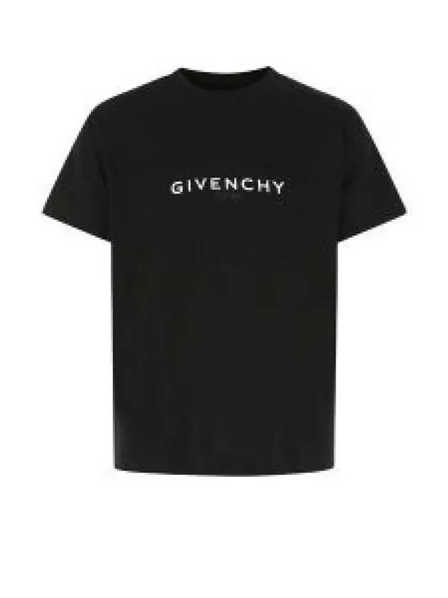 Reverse Logo Short Sleeve T-Shirt Black - GIVENCHY - BALAAN 2