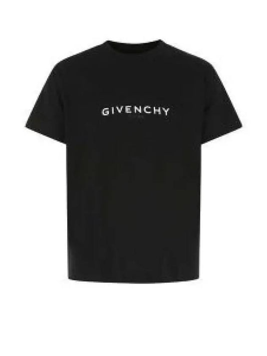 Reverse Logo Short Sleeve T-Shirt Black - GIVENCHY - BALAAN 2