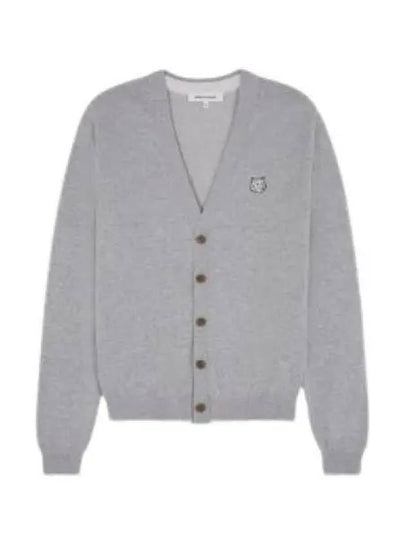 Bold Fox Head Cotton Cardigan Grey - MAISON KITSUNE - BALAAN 2